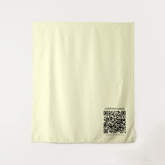 Tapete De Parede Crie um Código QR | Amarelo Pálido (Frente)