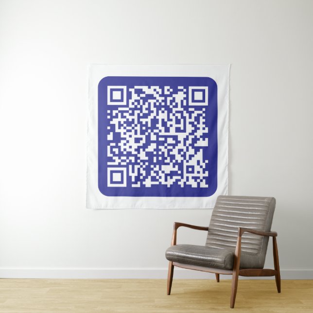 Tapete De Parede Crie um código QR escaneável | Edição Azul Escuro (In Situ (Horizontal))