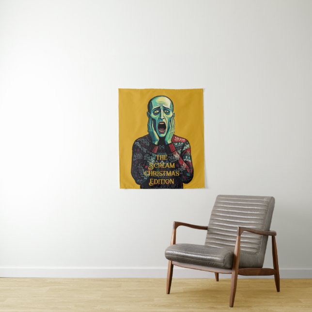 Tapete De Parede Crise de Natal - Suéter Sazonal Edvard Munch (In Situ)