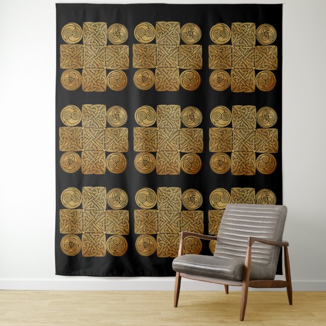 Tapete De Parede Cruz Céltica de Knotwork (In Situ)