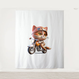 Tapete De Parede CTE-CAT dirigindo motocicleta T-Shirt Clássico