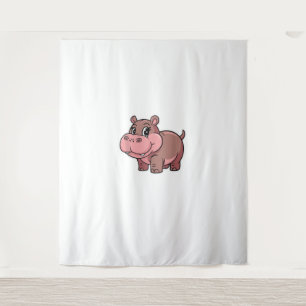 Tapete De Parede Cujo Bebê Hippo Moo Deng Tank Top_1