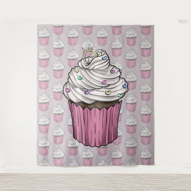 Tapete De Parede Cupcake de Proposta Doce (Frente)