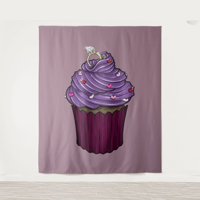 Tapete De Parede Cupcake de proposta doce (Frente)