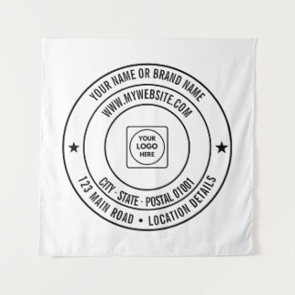 Tapete De Parede Custom Business Logo Text Branding Wall Display