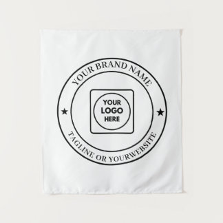 Tapete De Parede Custom Business Logo Text White Promotional Design