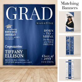 Tapete De Parede Custom Graduation Banner, Grad Magazine Cover