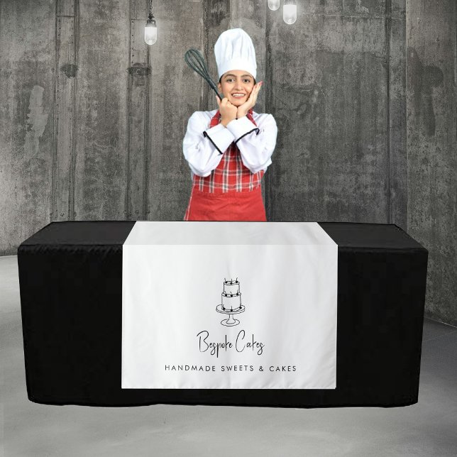 Tapete De Parede Custom Modern Business Table Runner Banner Cake (Custom Modern Business Table Runner Banner Cake Tapestry)