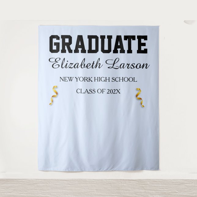 Tapete De Parede Custom Modern Senior Graduation Party Backdrop  (Frente)