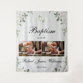 Tapete De Parede Custom Photo Collage Christening Baptism Backdrop