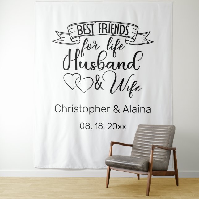 Tapete De Parede Customizable Wedding Quote Backdrop (In Situ)