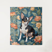 Cute Chihuahua William Morris Inspirou Floral