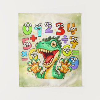 Tapete De Parede Cute Maths Dinosaur Numbers Poster for Kids