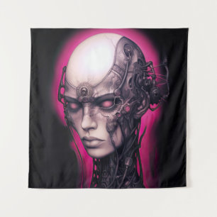 Tapete De Parede Cyborg Girl Legal Teen Pink Neon