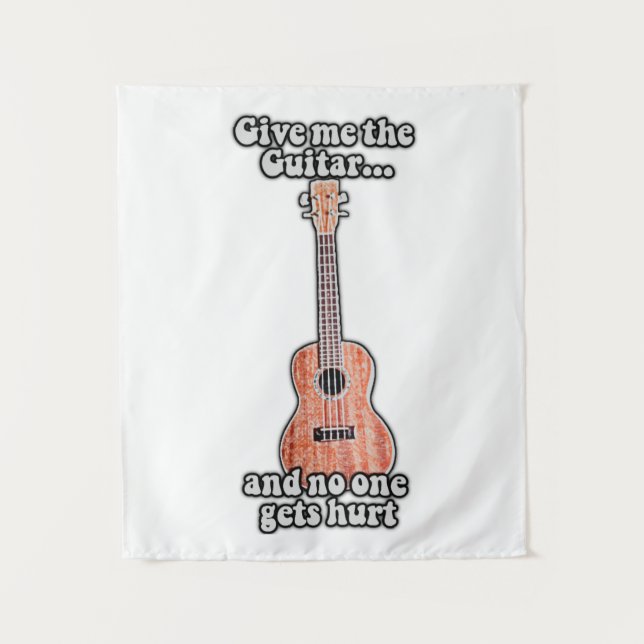 Tapete De Parede Dá-me a guitarra e ninguém se machuca. (Frente)