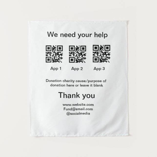 Tapete De Parede Dação Coleção de Dons jar adicionar seu nome q r c (Frente)