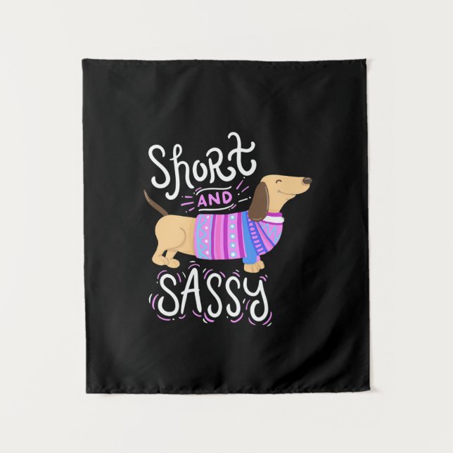 Tapete De Parede Dachshund Short E Sassy (Frente)