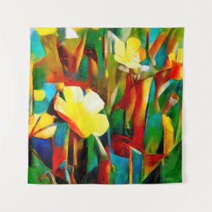 Tapete De Parede Daffodils. Composição floral de abstrato num cubis