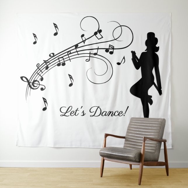 Tapete De Parede Dança em Alto Passo para o Personalizado da Música (In Situ (Horizontal))
