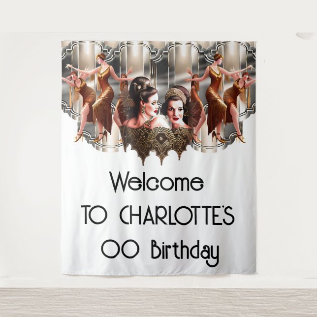 Tapete De Parede Dançarinos de flapper Gatsby 1920 - pano de fundo  (Frente)