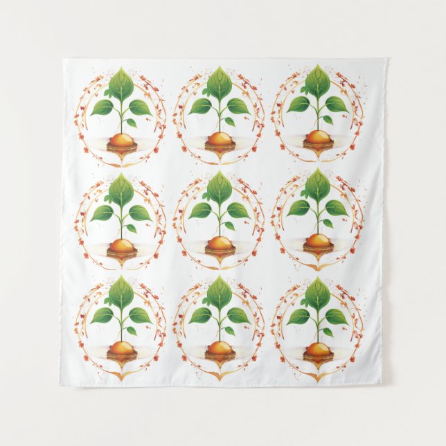 Tapete De Parede Dari Benih Menuju Kehidupan Baru Dekorasi Pernikah (Frente)