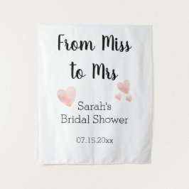 Tapete De Parede De Miss a Mrs Chá de Noiva Preto e Branco