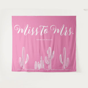 Tapete De Parede De Senhorita a Senhora Moderno Boho Cacto Rosa Des