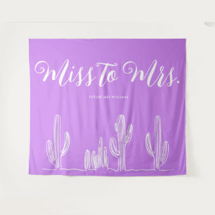 Tapete De Parede De Senhorita a Senhora Moderno Boho Cacto Roxo Des