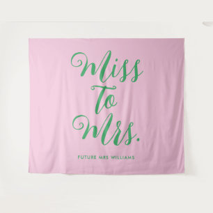 Tapete De Parede De Solteira a Sra Diversão Bold Rosa e verde Despe