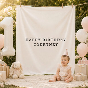 Tapete De Parede Decoração de Aniversário de Bebê Personalizada Pri