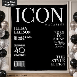 Tapete De Parede Decoração de Faixa de Revista de Moda Personalizad