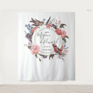 Tapete De Parede Decoração floral da recepção do contexto do