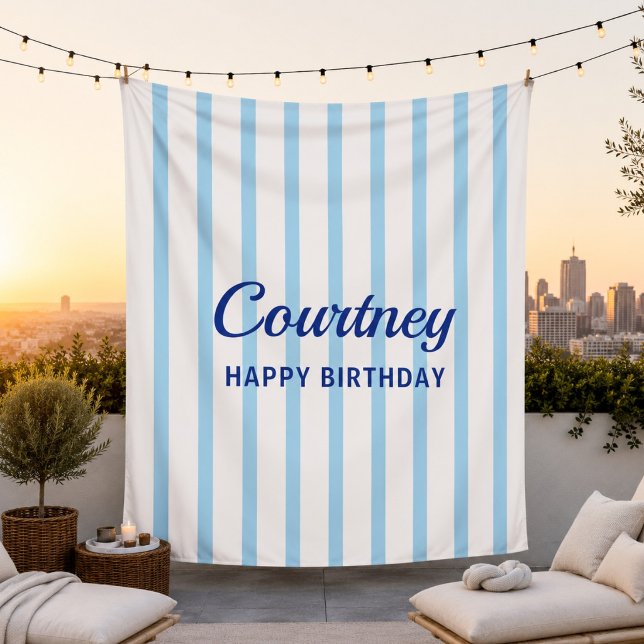 Tapete De Parede Decoração Personalizada de Aniversário de Bebê com (Criador carregado)