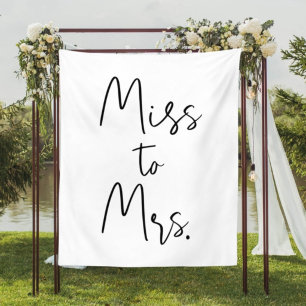 Tapete De Parede Decorações de Fundo para Chá de Noiva Miss to Mrs.