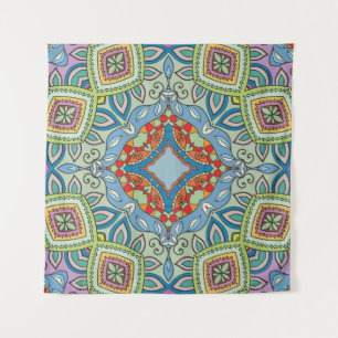Tapete De Parede Decorative hand drawn seamless pattern. Colorful a