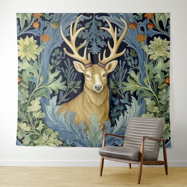 Tapete De Parede Deer art nouveau (In Situ (Horizontal))