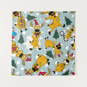 Tapete De Parede Deer Festivo: Design do Padrão de Natal