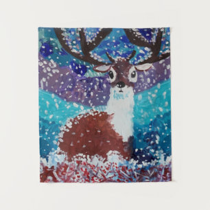 Tapete De Parede Deer Painting