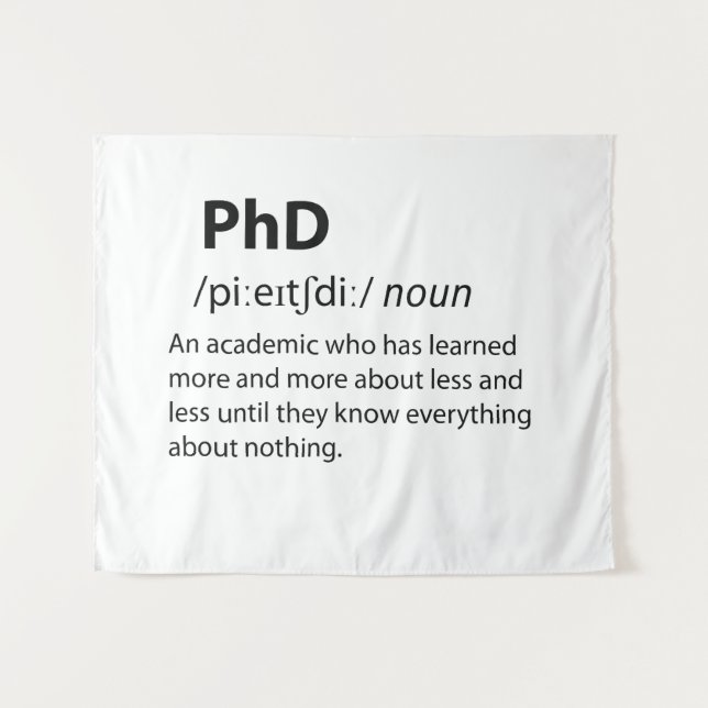 Tapete De Parede Definição de Dicionário Engraçado PhD (Frente (Horizontal))