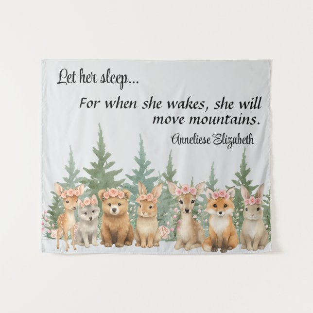 Tapete De Parede Deixem-Na Dormir, Florestal, Enfermeiro Feminino (Frente (Horizontal))