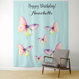 Tapete De Parede Delicar borboleta rosa nas cores do cotovelo paste