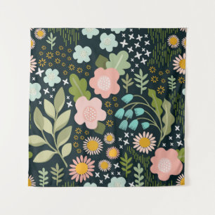 Tapete De Parede Delicate Floral: Bela Vintage Sem Olhos.