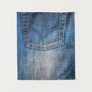 Tapete De Parede Denim azul