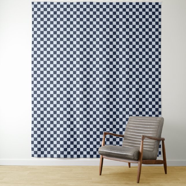 Tapete De Parede Denim rinse checkerboard pattern (In Situ)