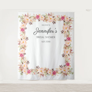 Tapete De Parede Desabrochar Floral Rosa Pálido para Chá de Noiva o