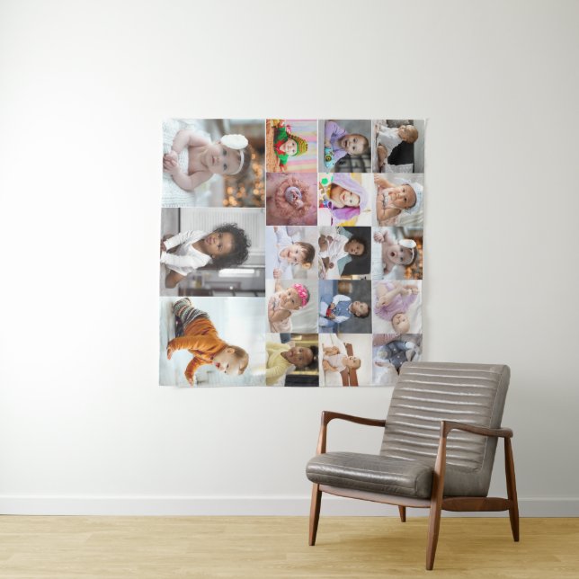 Tapete De Parede Desenhe Sua Própria Colagem de 18 Fotos (In Situ (Horizontal))