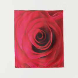 Tapete De Parede desenho abstrato floral, rosa vermelha
