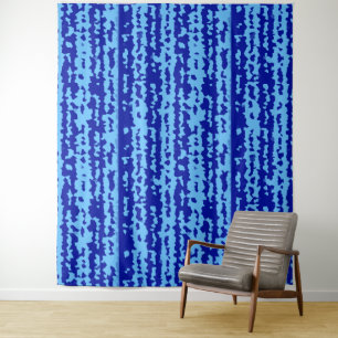 Tapete De Parede Desenho Abstrato Irregular Azul Ciano