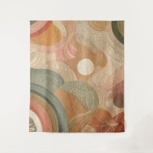 Tapete De Parede Desenho Abstrato Terroso Boêmio Vintage Retrô