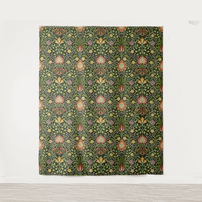 Tapete De Parede Desenho Botânico Floral Persa de William Morris (Frente)